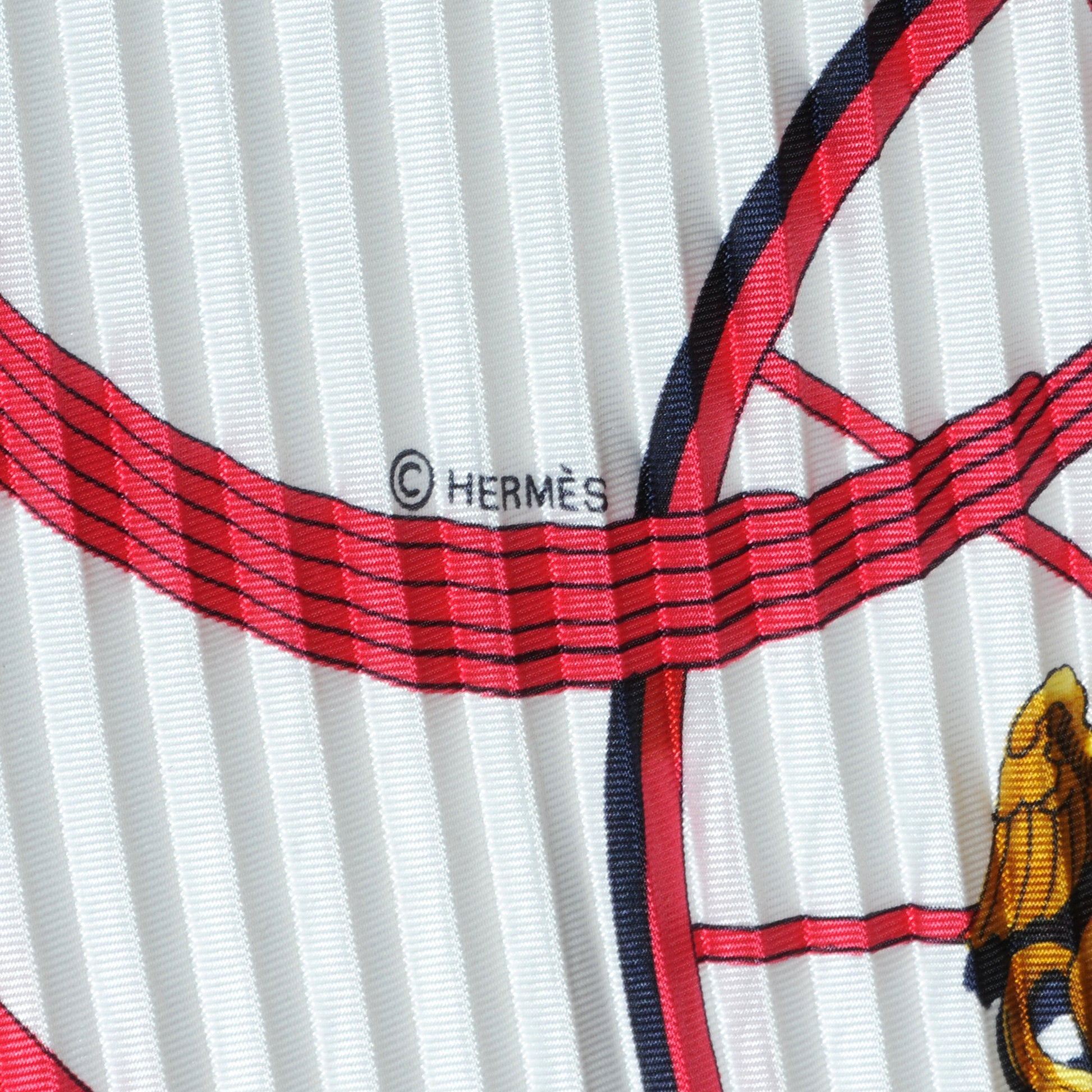 Hermes Silk Plisse Springs Scarf 90 5 of 6