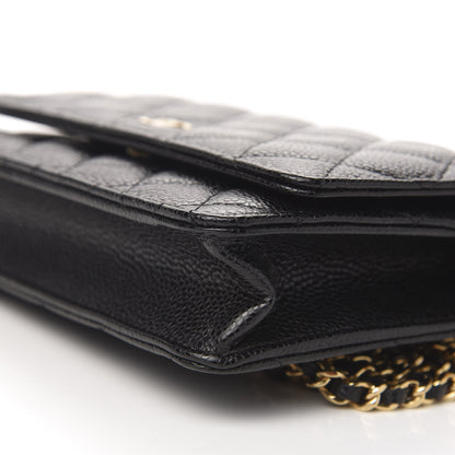 Chanel Caviar Quilted Wallet On Chain WOC Black 10 of 12