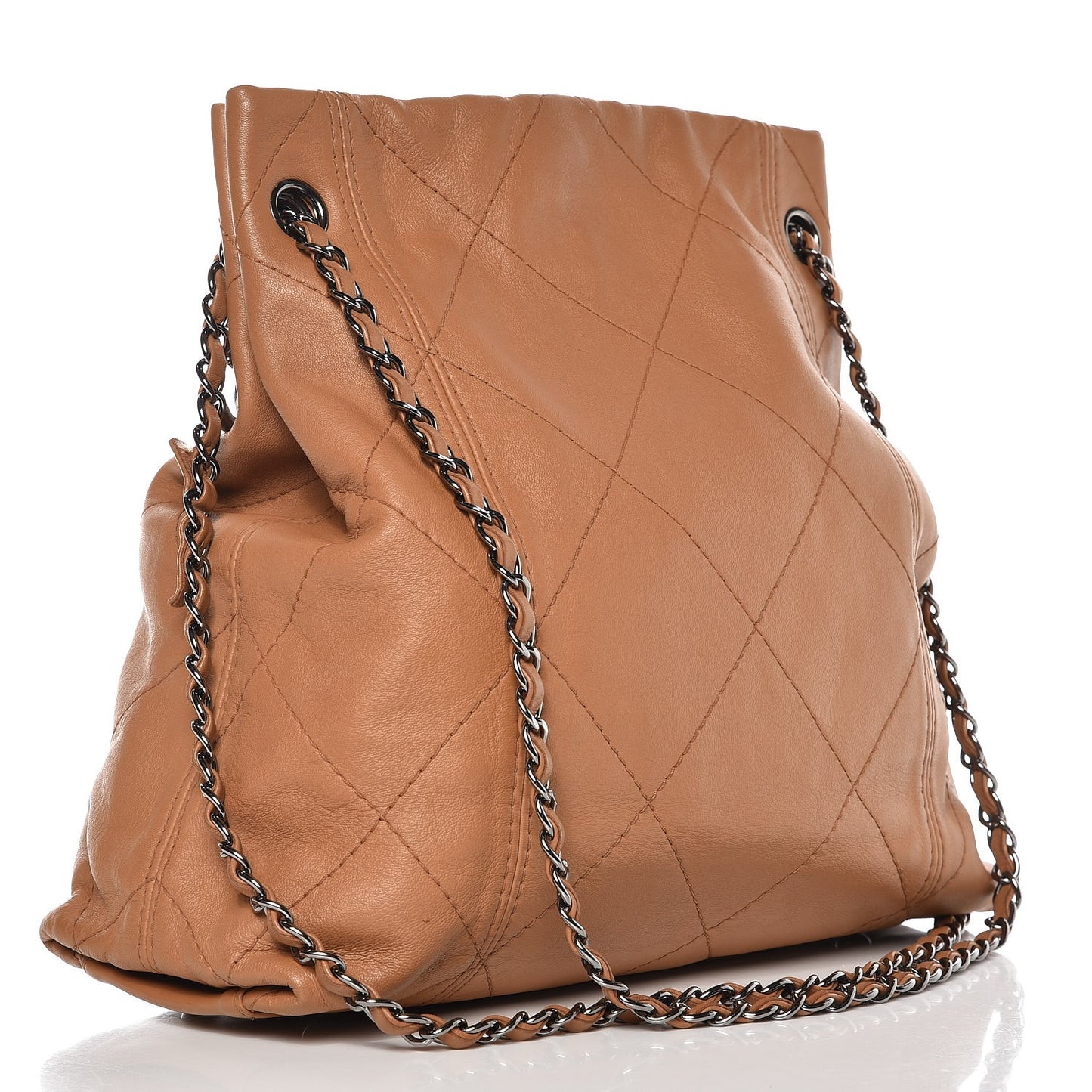 Lambskin Soft Touch Shoulder Bag Camel