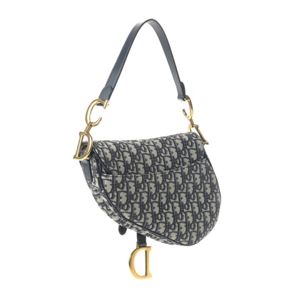 Christian Dior Oblique Saddle Bag Blue 3 of 8