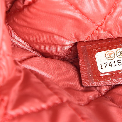 Chanel Lambskin Quilted Flap Cosmetic Case Red 6 of 6