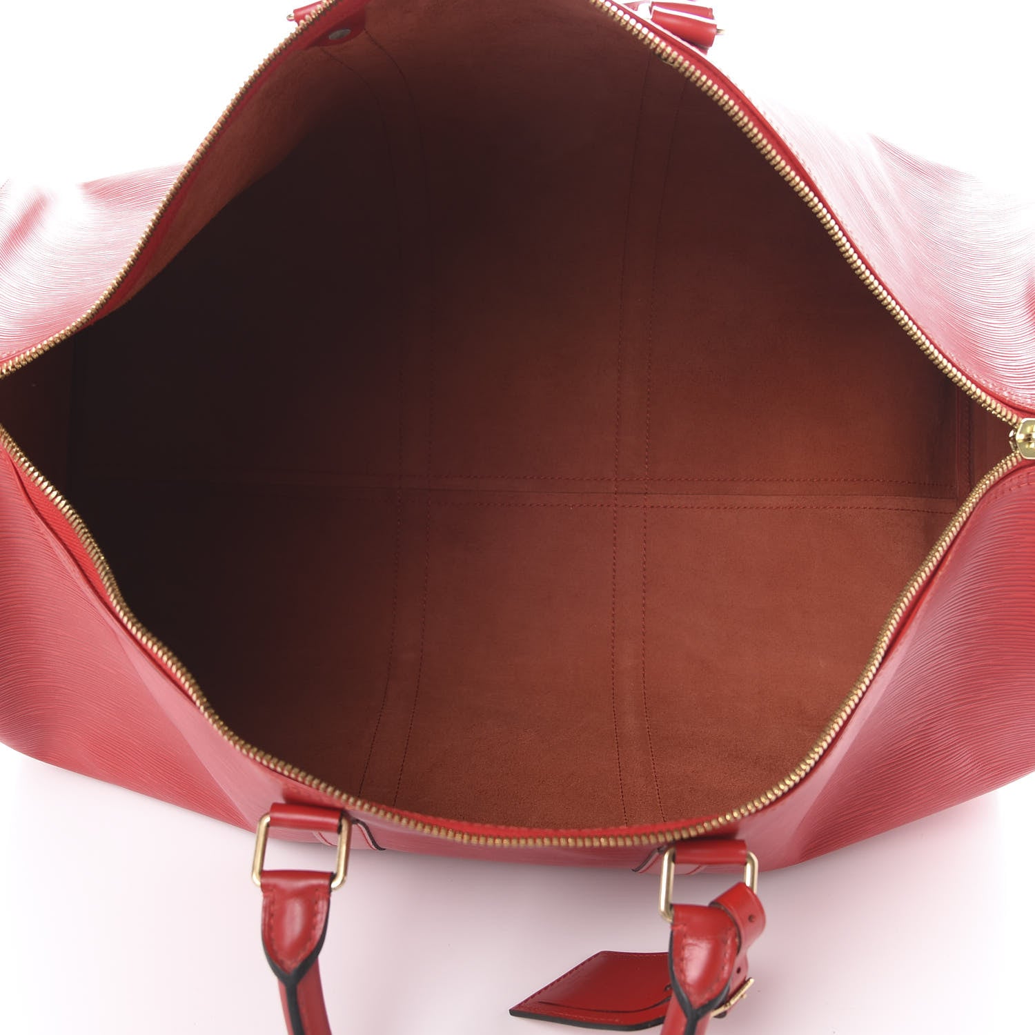 Louis Vuitton Epi Keepall 55 Castillan Red 4 of 16