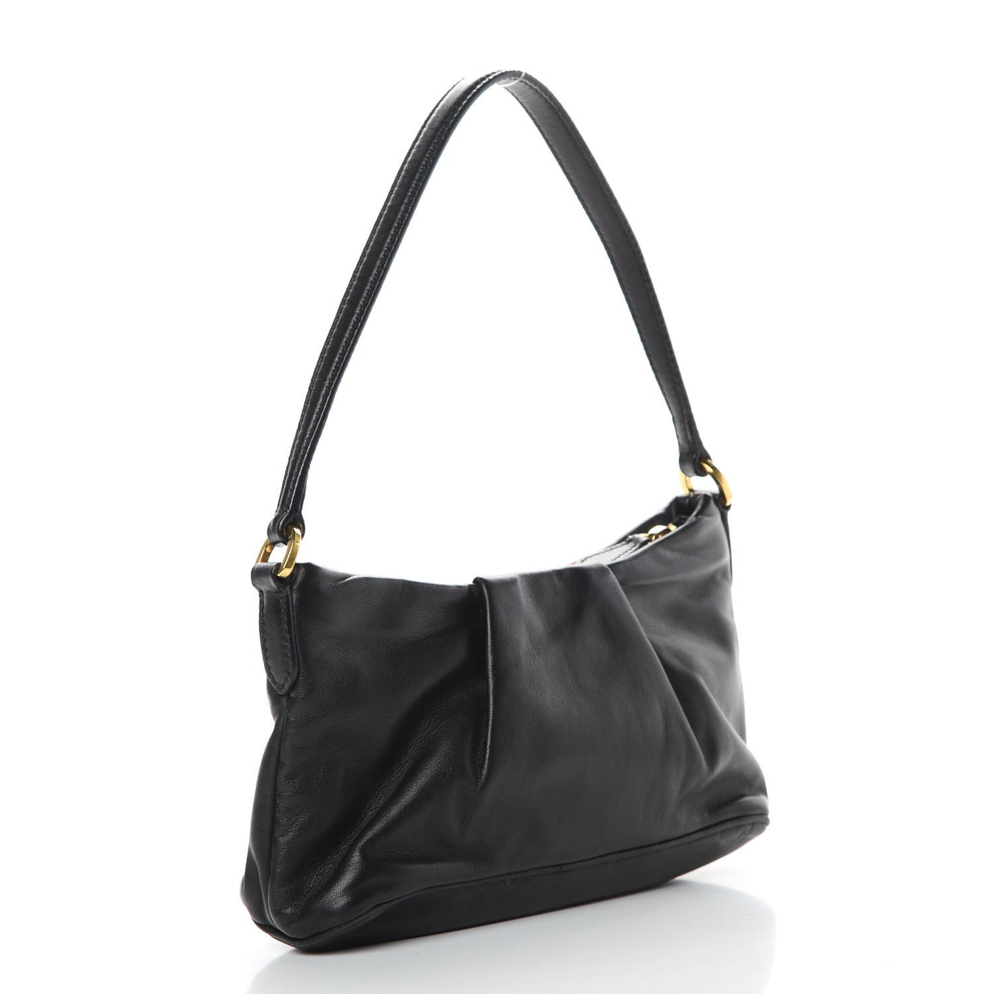 Nappa Fiocco Bow Pochette Black Peonia