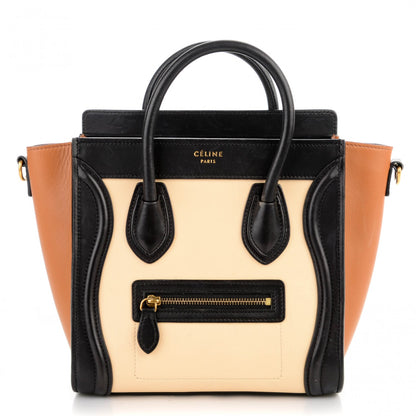 Celine Smooth Calfskin Nano Tri-Color Luggage Seashell 1 of 7
