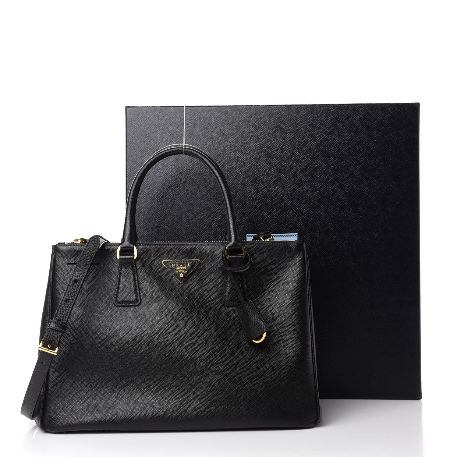 Prada Saffiano Medium Galleria Double Zip Tote Black 13 of 13