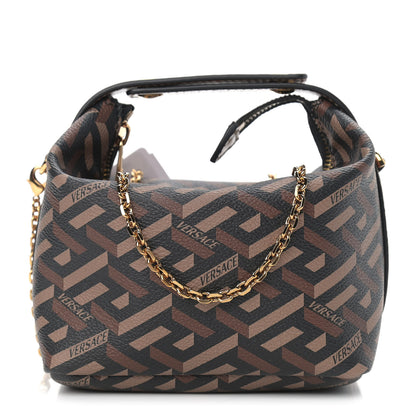 Versace Coated Canvas La Greca Signature Mini Bag Black Carmel 1 of 9