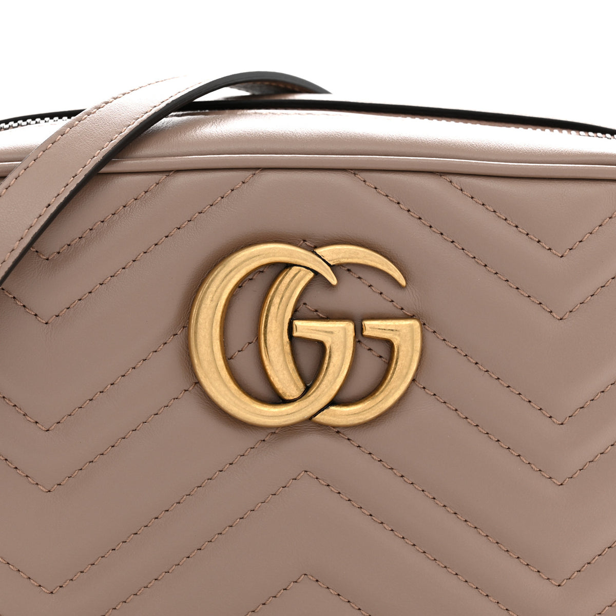Calfskin Matelasse Small GG Marmont Chain Shoulder Bag Porcelain Rose