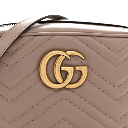 Gucci Calfskin Matelasse Small GG Marmont Chain Shoulder Bag Porcelain Rose 8 of 11