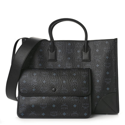 MCM Visetos Large Munchen Tote Black 1 of 9