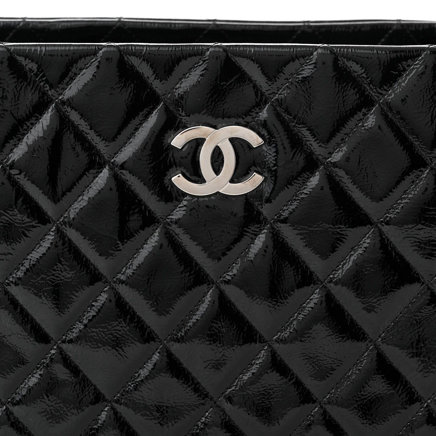 Chanel Patent Quilted Tote Black 8 of 11