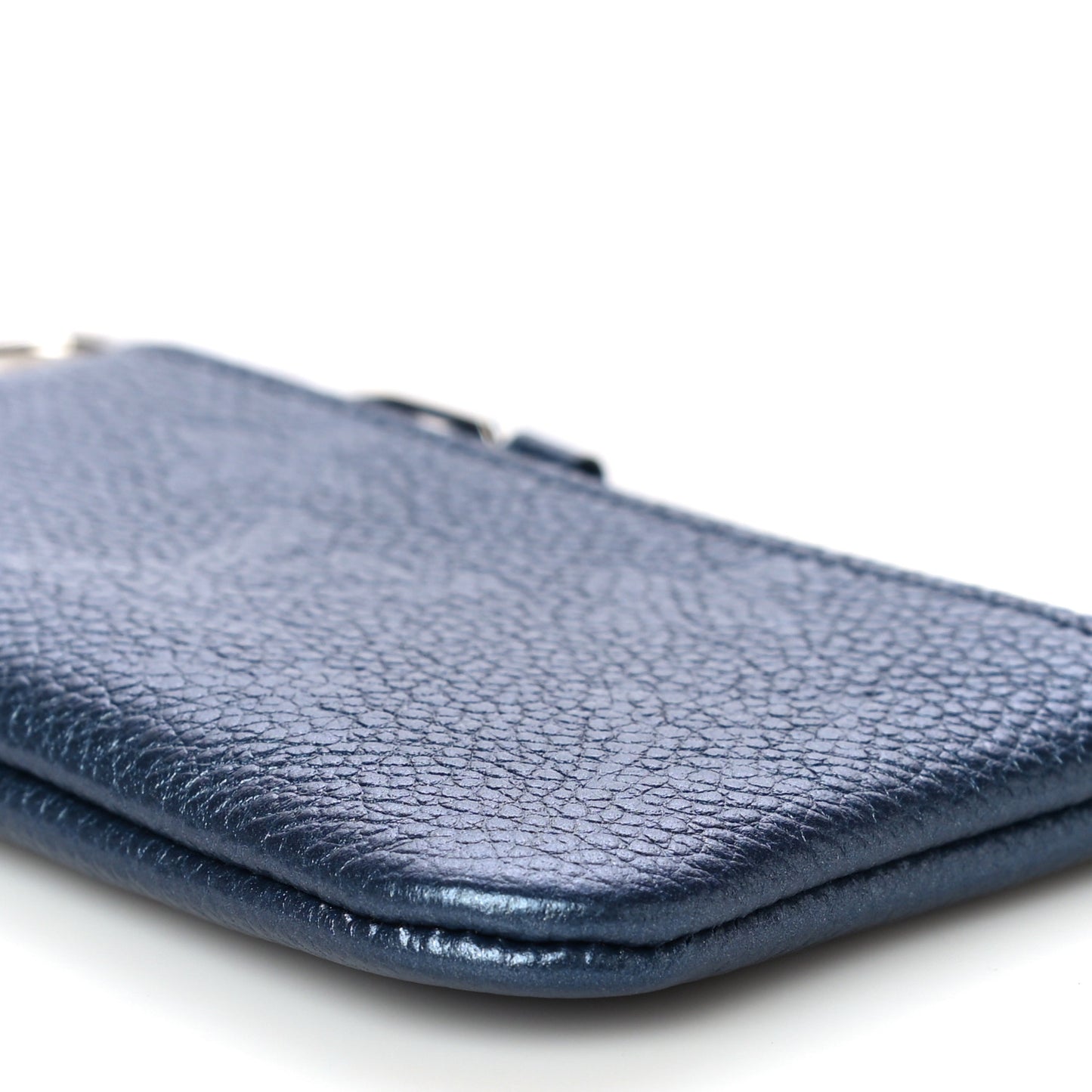Metallic Empreinte Monogram Giant Key Pouch Navy Nacre