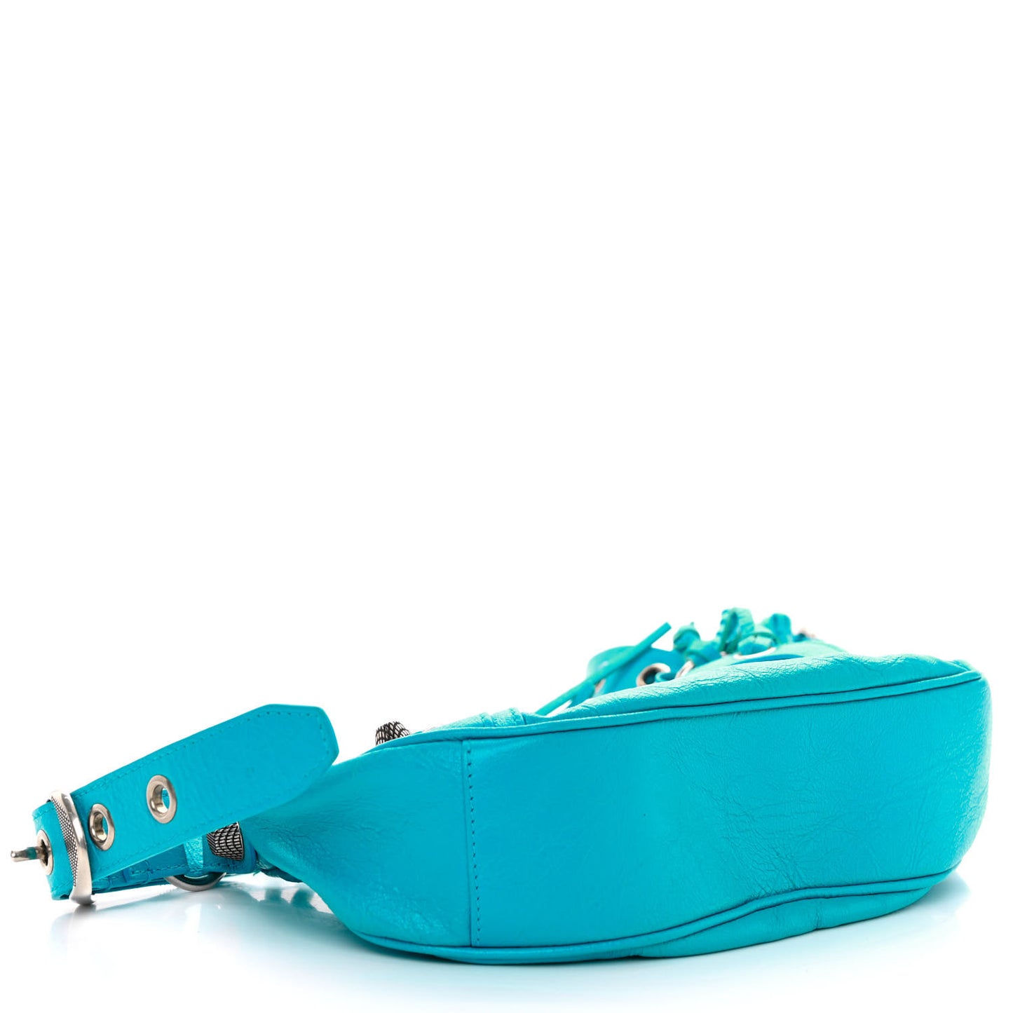 Agneau Arena Le Cagole Shoulder Bag XS Cyan