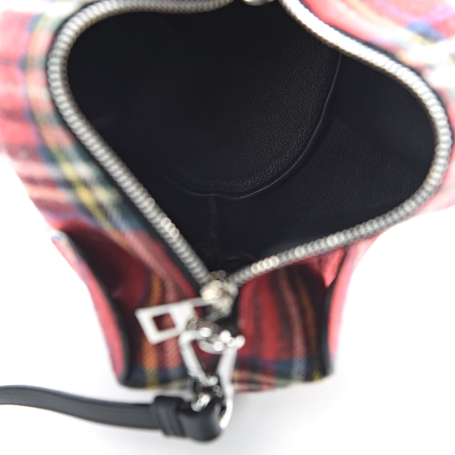 Loewe Wool Calfskin Mini Elephant Crossbody Bag Red Tartan 5 of 10