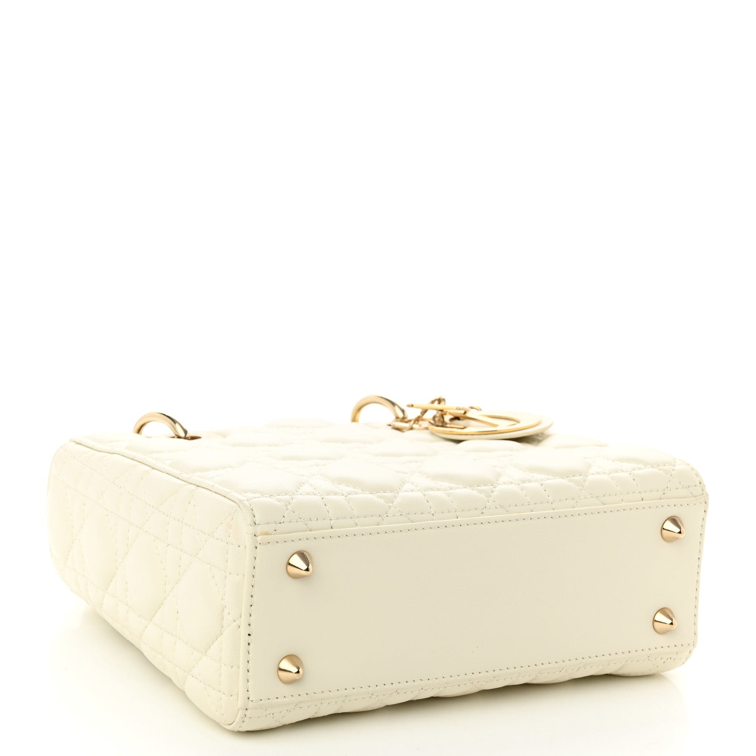 Christian Dior Lambskin Cannage Small My ABCDior Lady Dior White 3 of 9