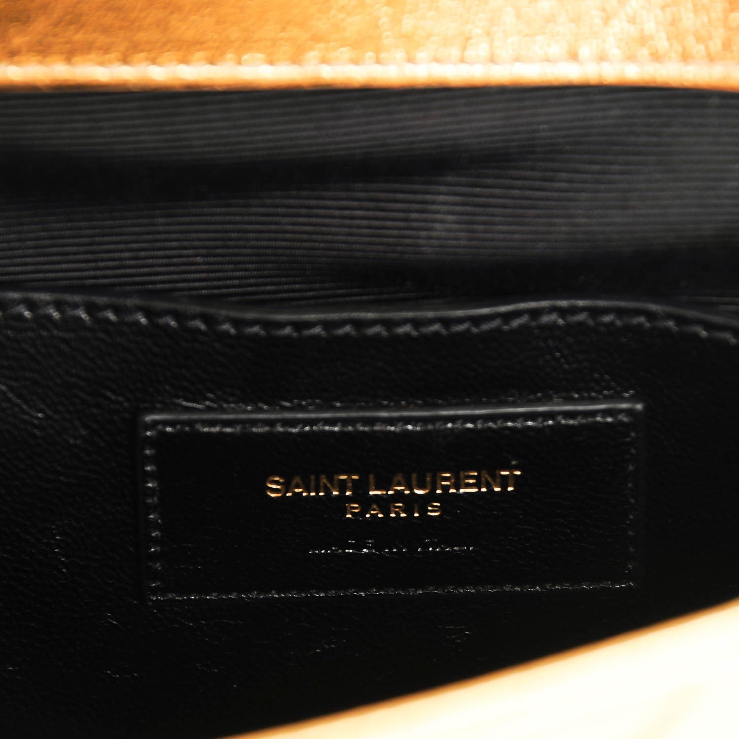Saint Laurent Metallic Lambskin Matelasse Chevron Medium Monogram Satchel Gold 8 of 8
