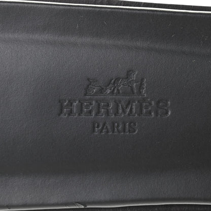 Hermes Box Calfskin Oran Sandals 39.5 Black 7 of 15