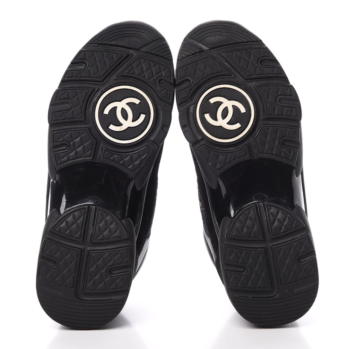 Velour Tweed CC Sneakers 37 Black Gold