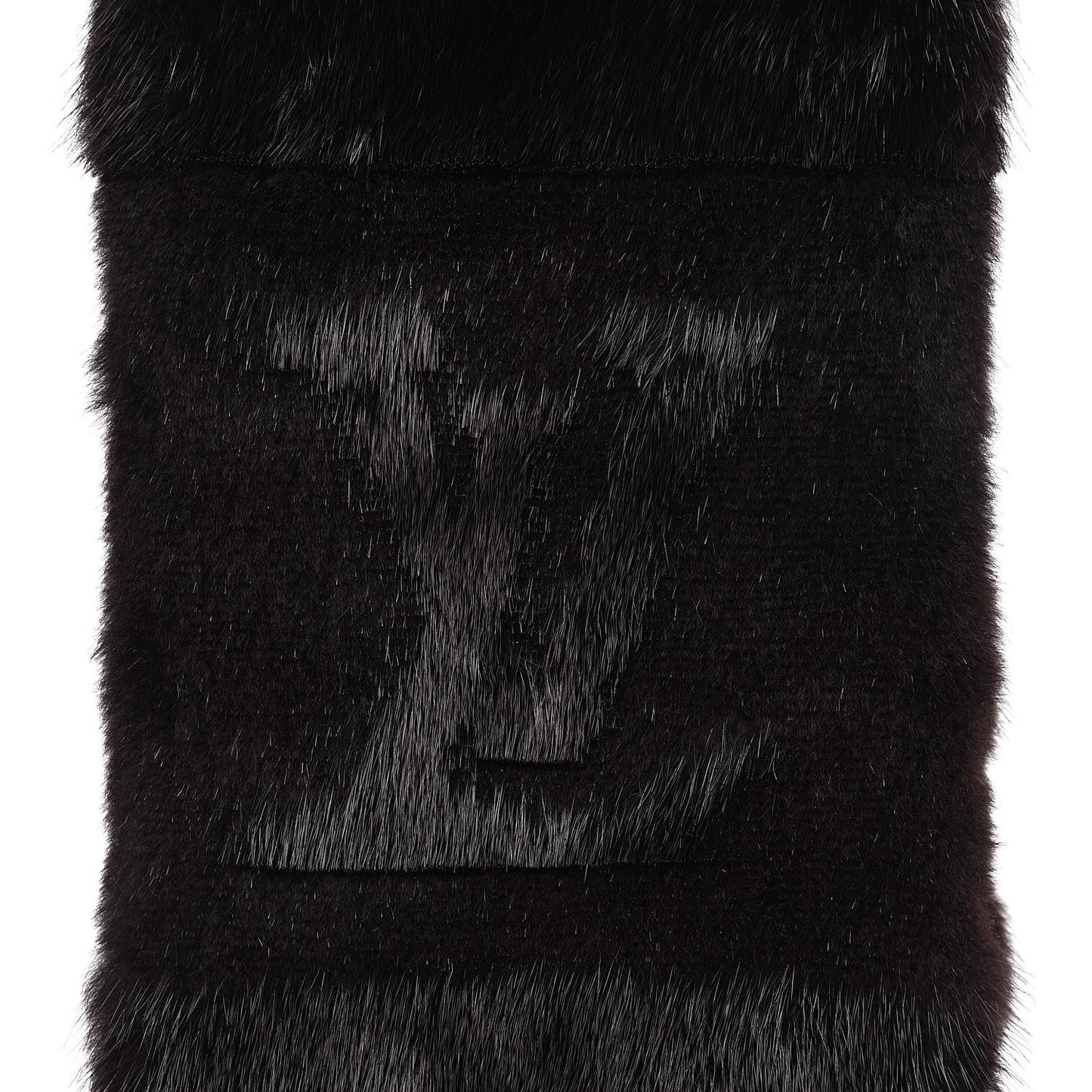 Mink Fur LV Scarf Black