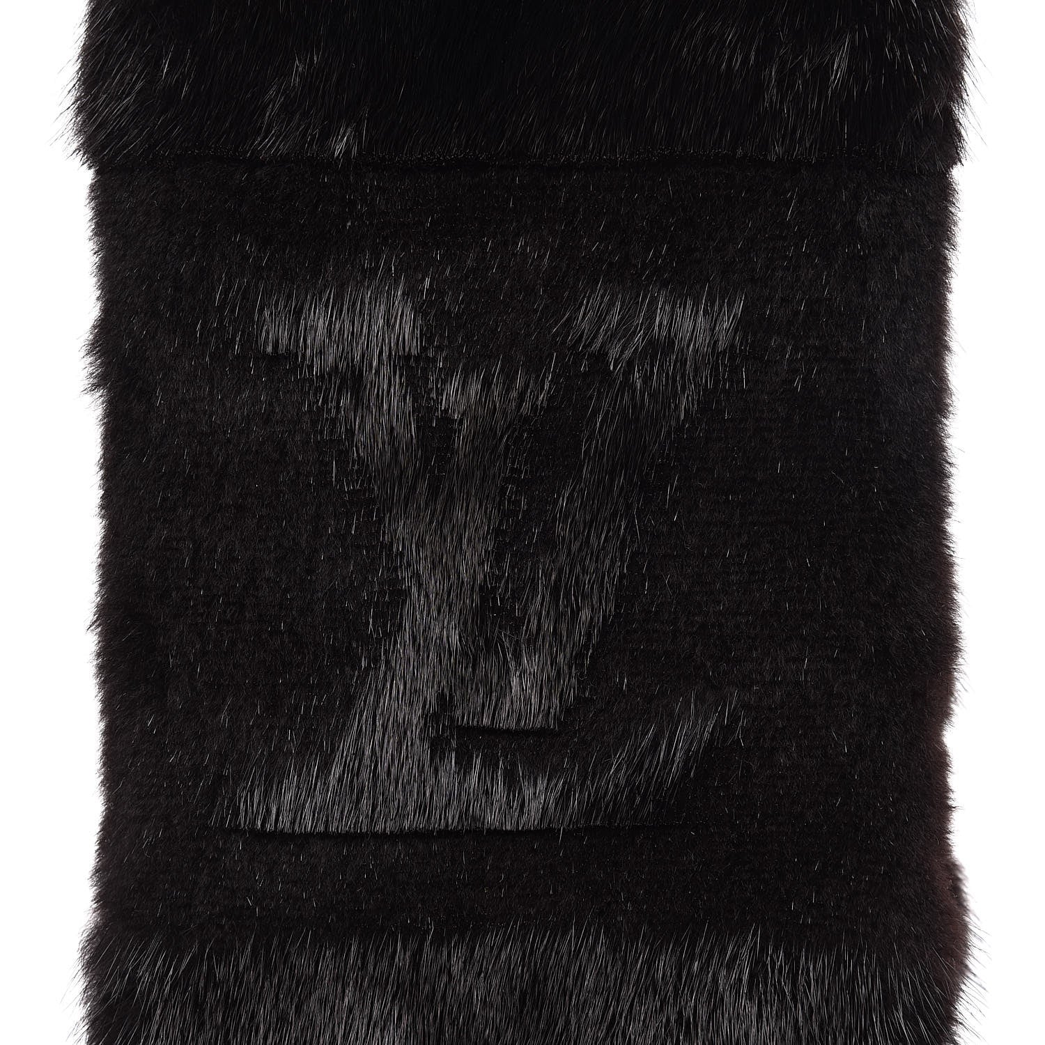 Louis Vuitton Mink Fur LV Scarf Black 3 of 5