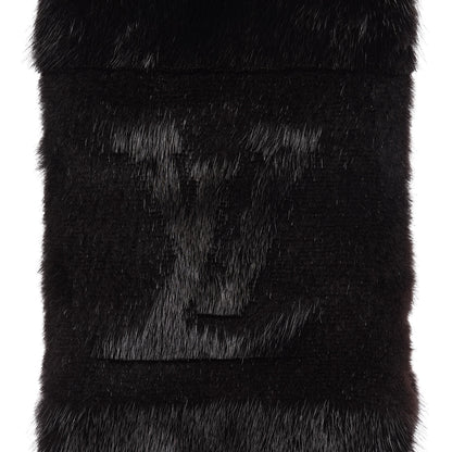 Louis Vuitton Mink Fur LV Scarf Black 3 of 5