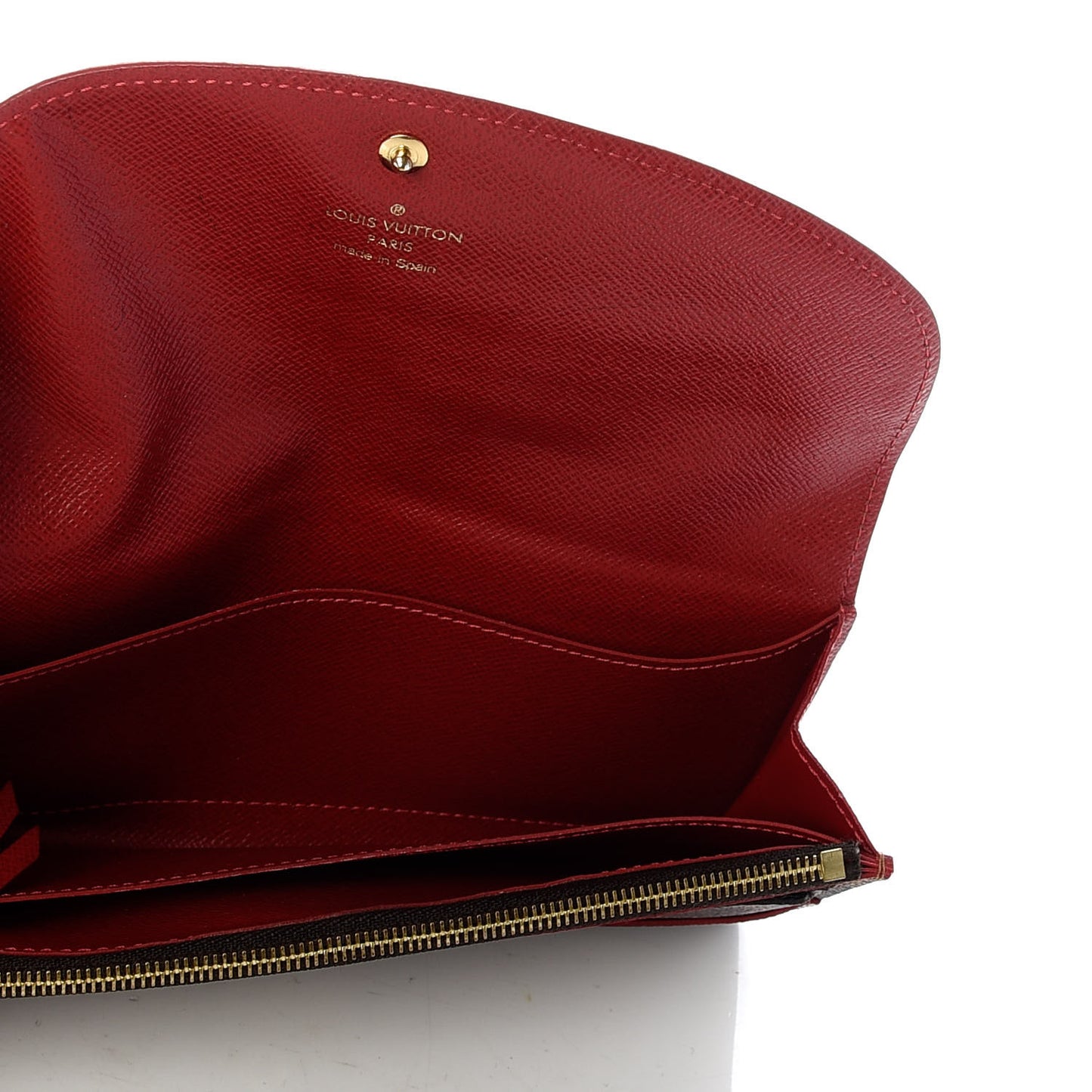 Damier Ebene Caissa Wallet Cherry