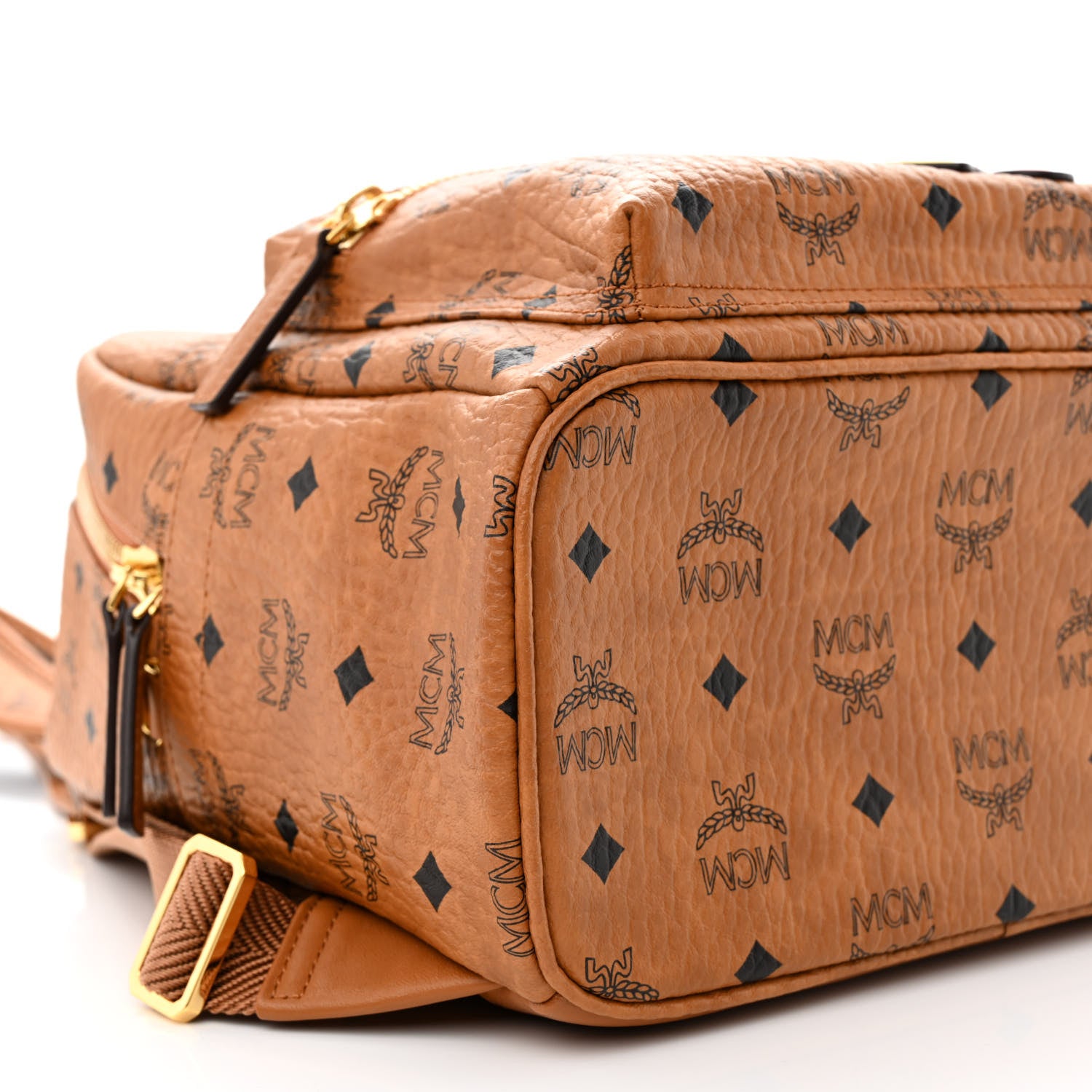 MCM Visetos Year Of The Mouse Small Stark Backpack Cognac 9 of 11