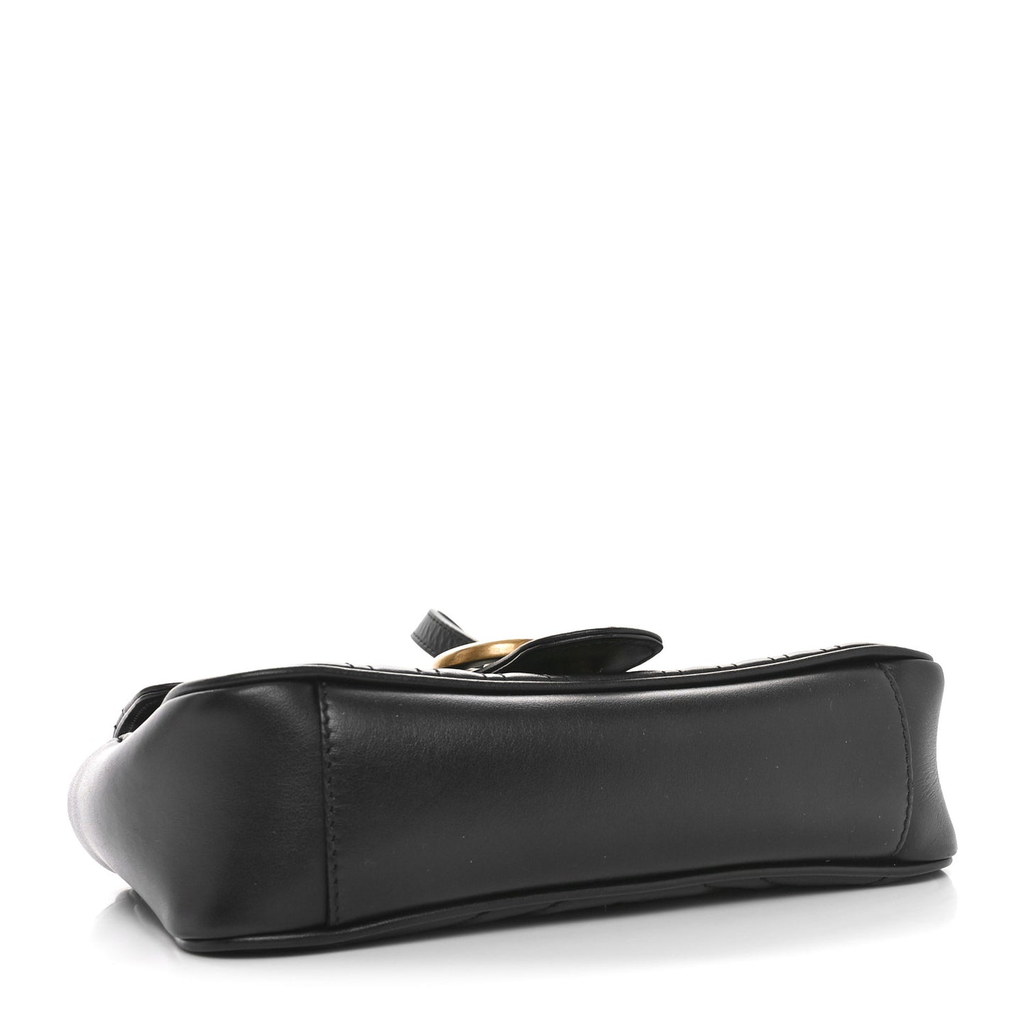 Calfskin Matelasse Mini GG Marmont Shoulder Bag Black