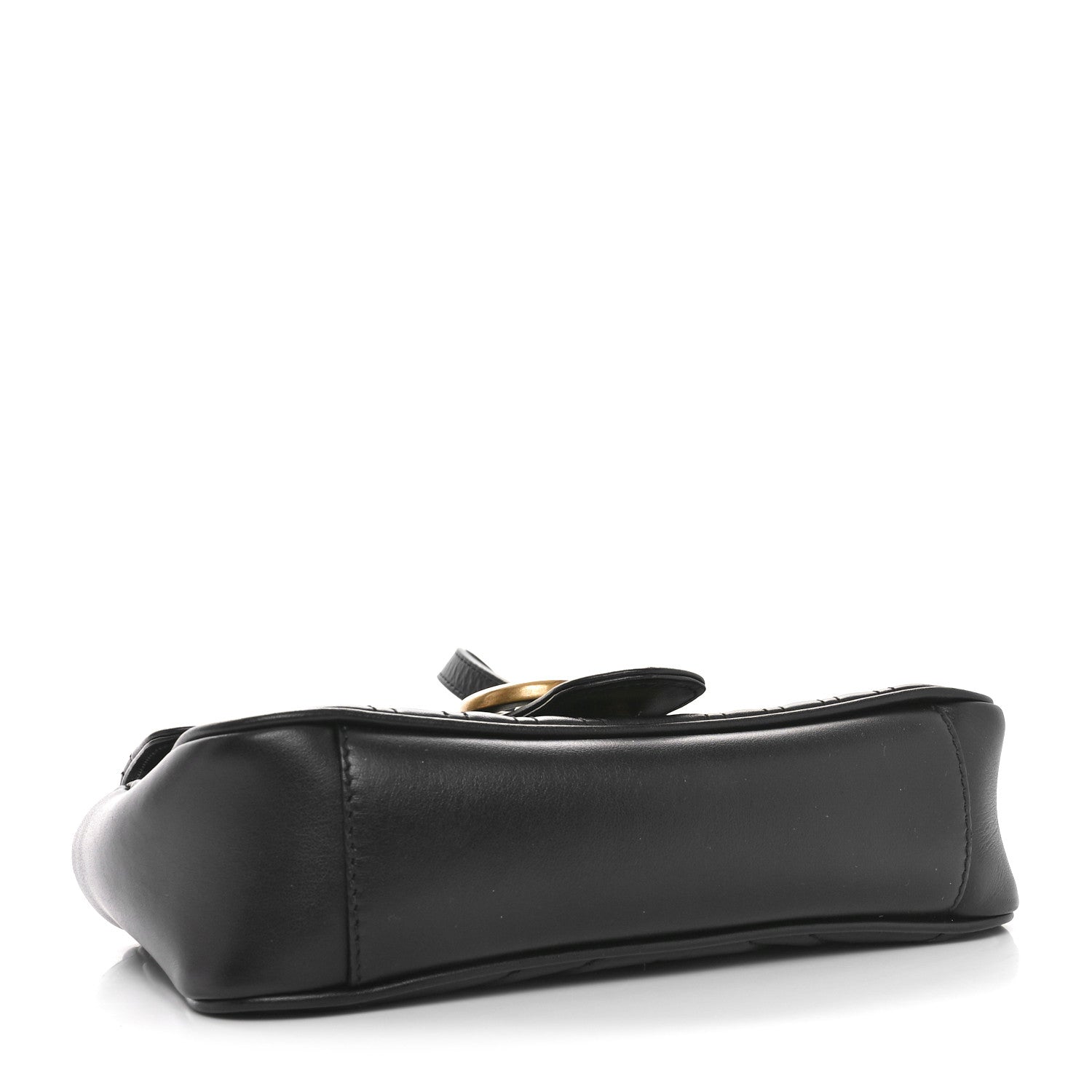 Gucci Calfskin Matelasse Mini GG Marmont Shoulder Bag Black 4 of 10