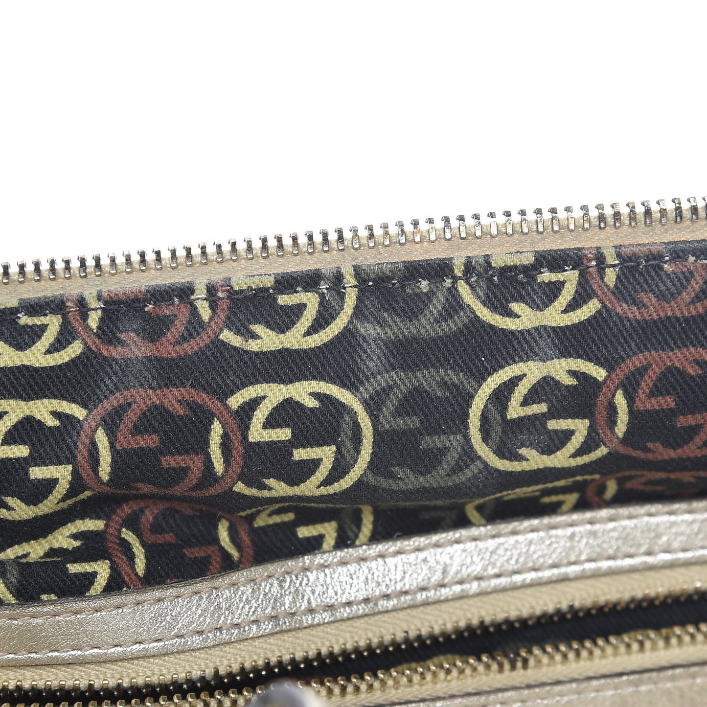 Metallic Calfskin Small Britt Boston Gold