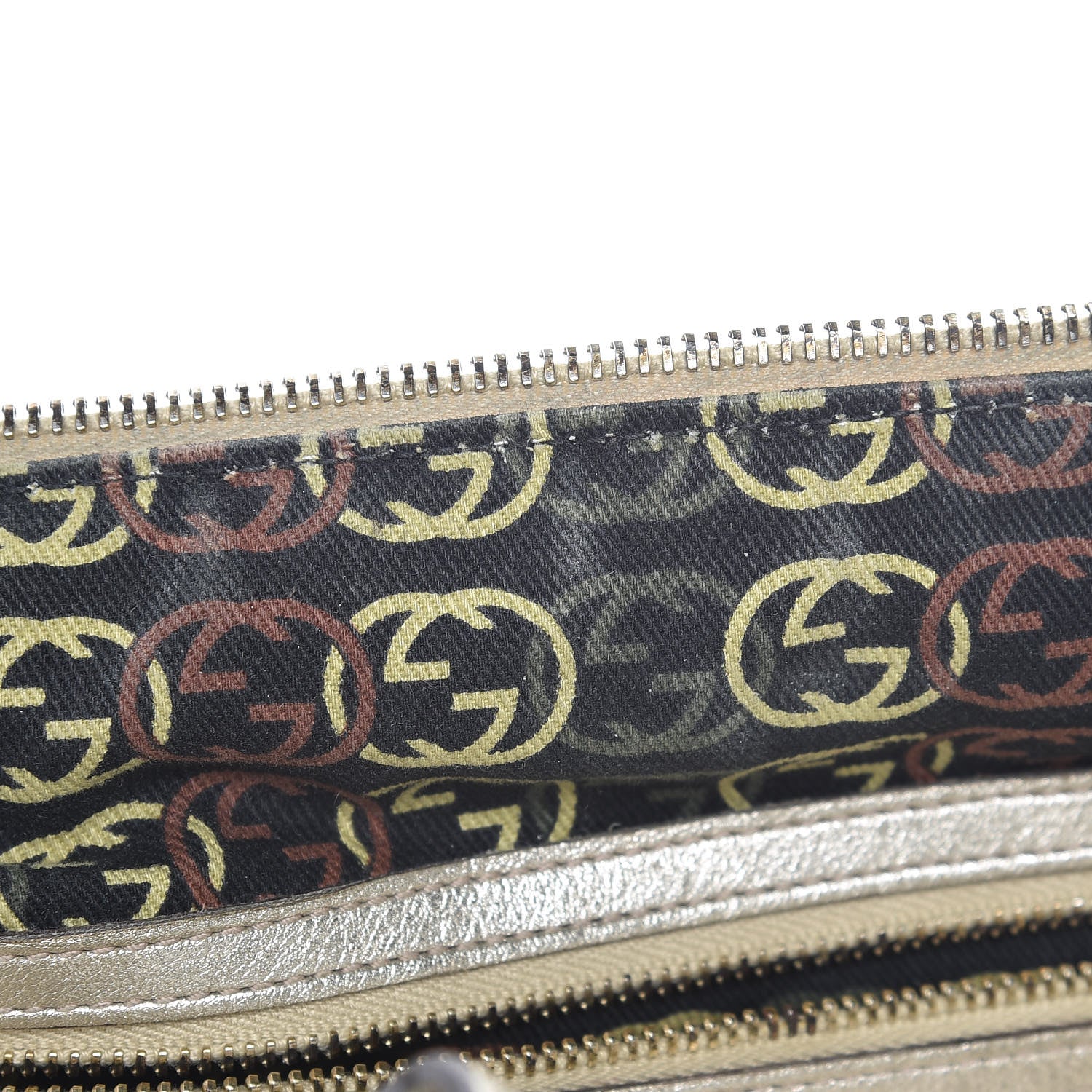 Gucci Metallic Calfskin Small Britt Boston Gold 9 of 17