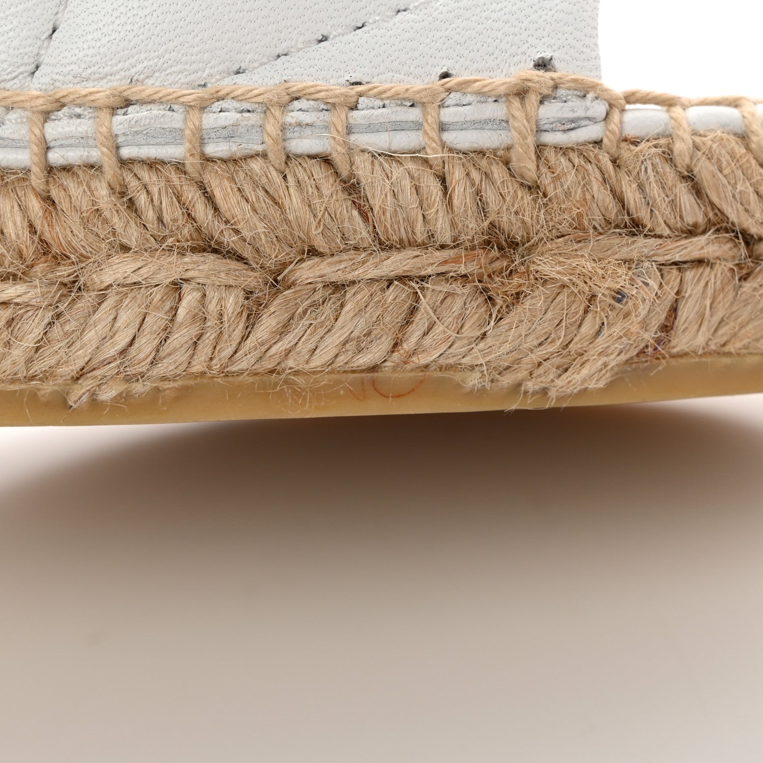 Prada Nappa Logo Quilted Espadrille 20mm Slide Sandals 38 Bianco 11 of 13
