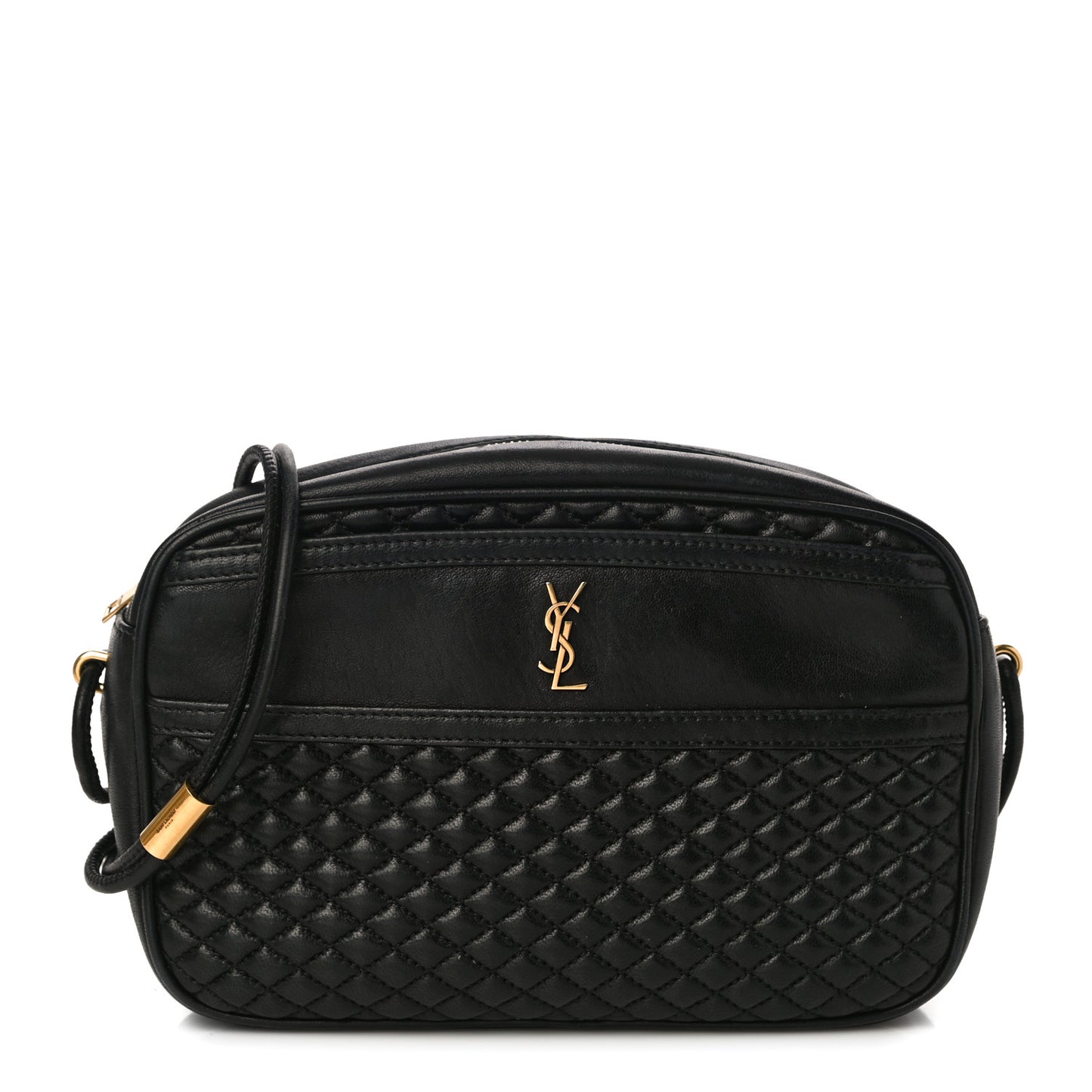 Lambskin Quilted Victoire Camera Bag Black