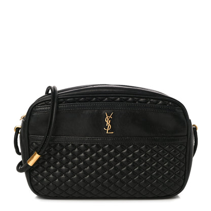 Saint Laurent Lambskin Quilted Victoire Camera Bag Black 1 of 11
