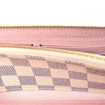 Louis Vuitton Damier Azur Clemence Wallet Rose Ballerine 5 of 6