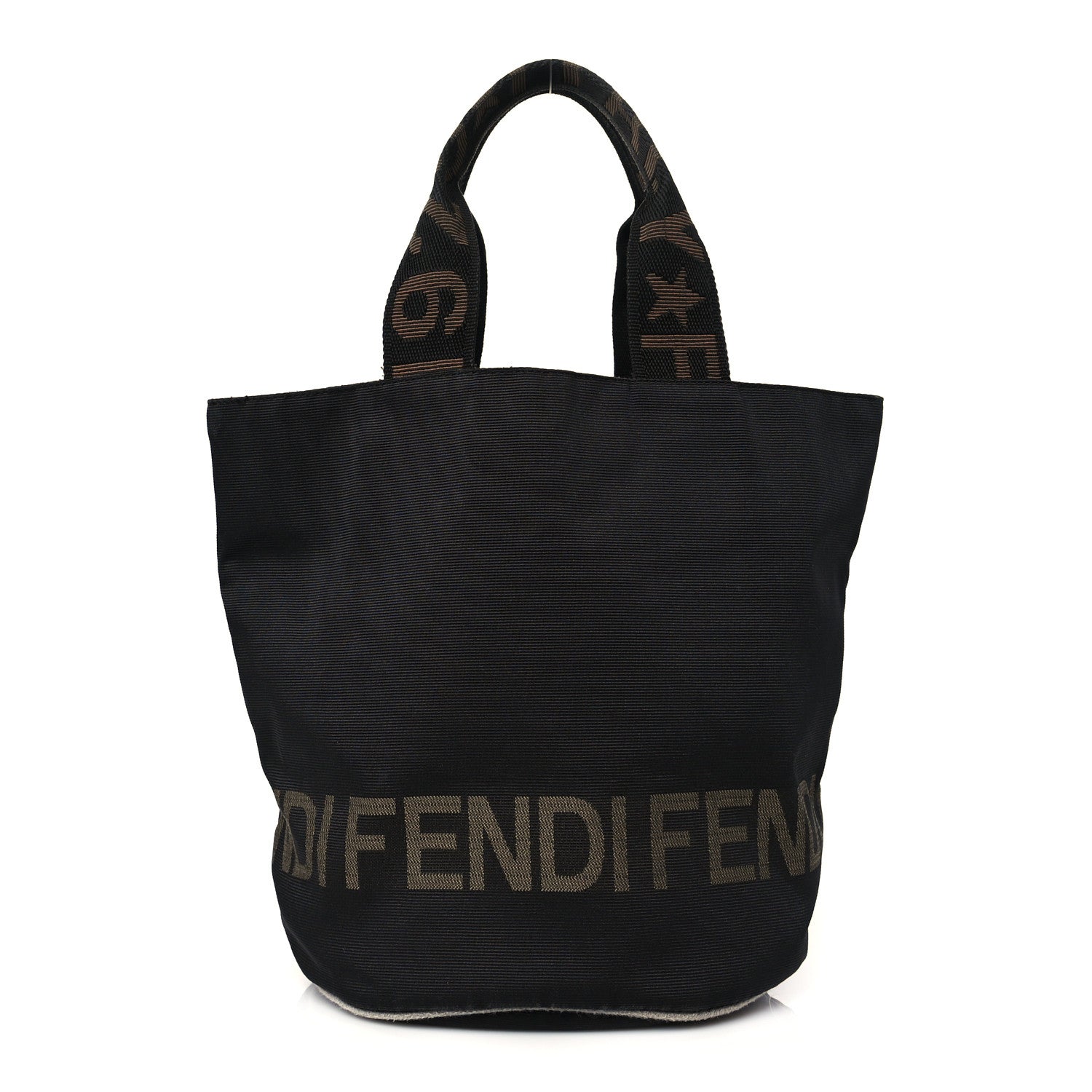 Fendi FF Canvas Bucket Bag Black 1 of 10