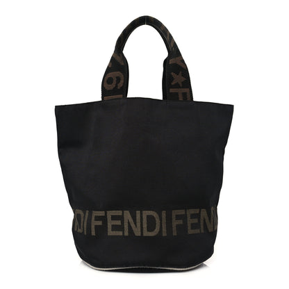 Fendi FF Canvas Bucket Bag Black 1 of 10