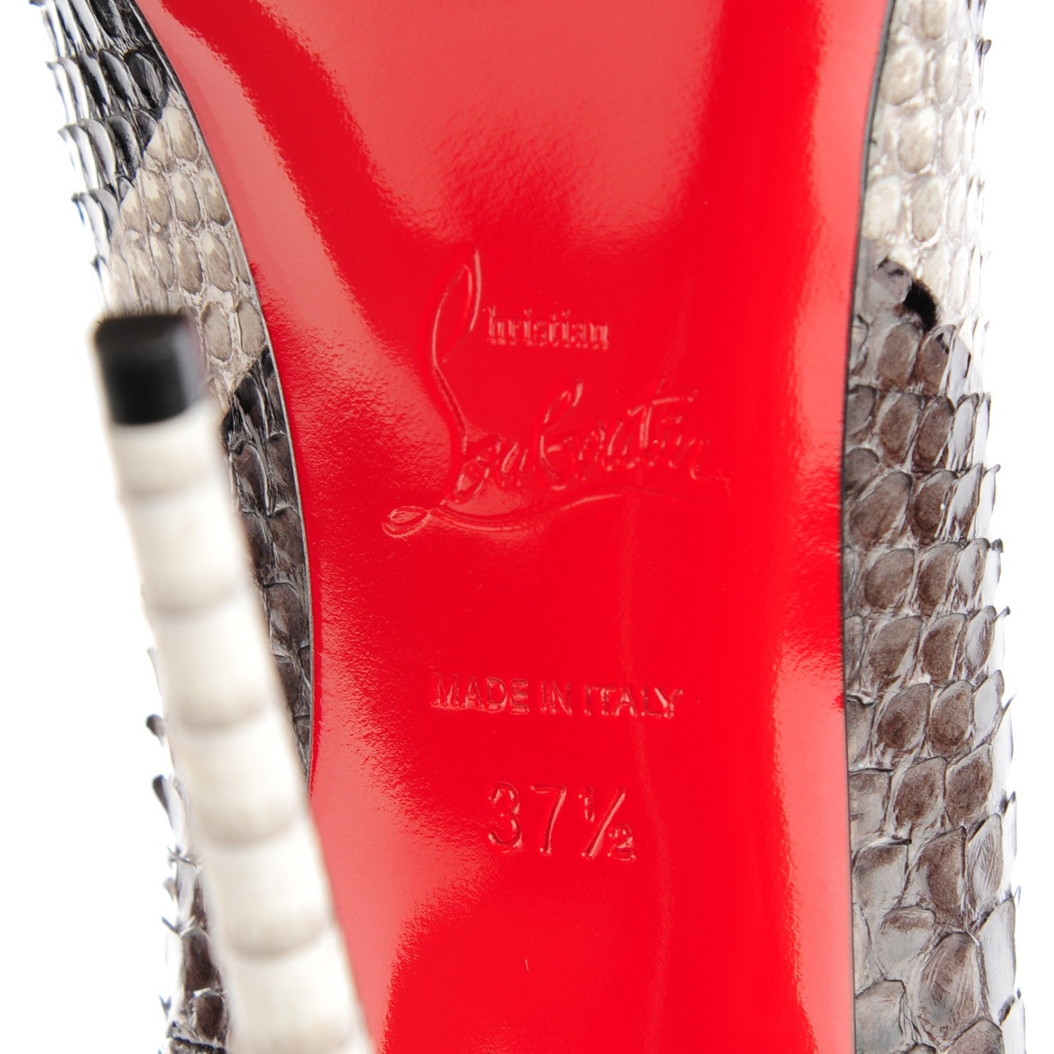 Christian Louboutin Python Croisade So Kate 120 Pumps 37.5 Lichen 7 of 8