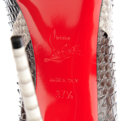 Christian Louboutin Python Croisade So Kate 120 Pumps 37.5 Lichen 7 of 8