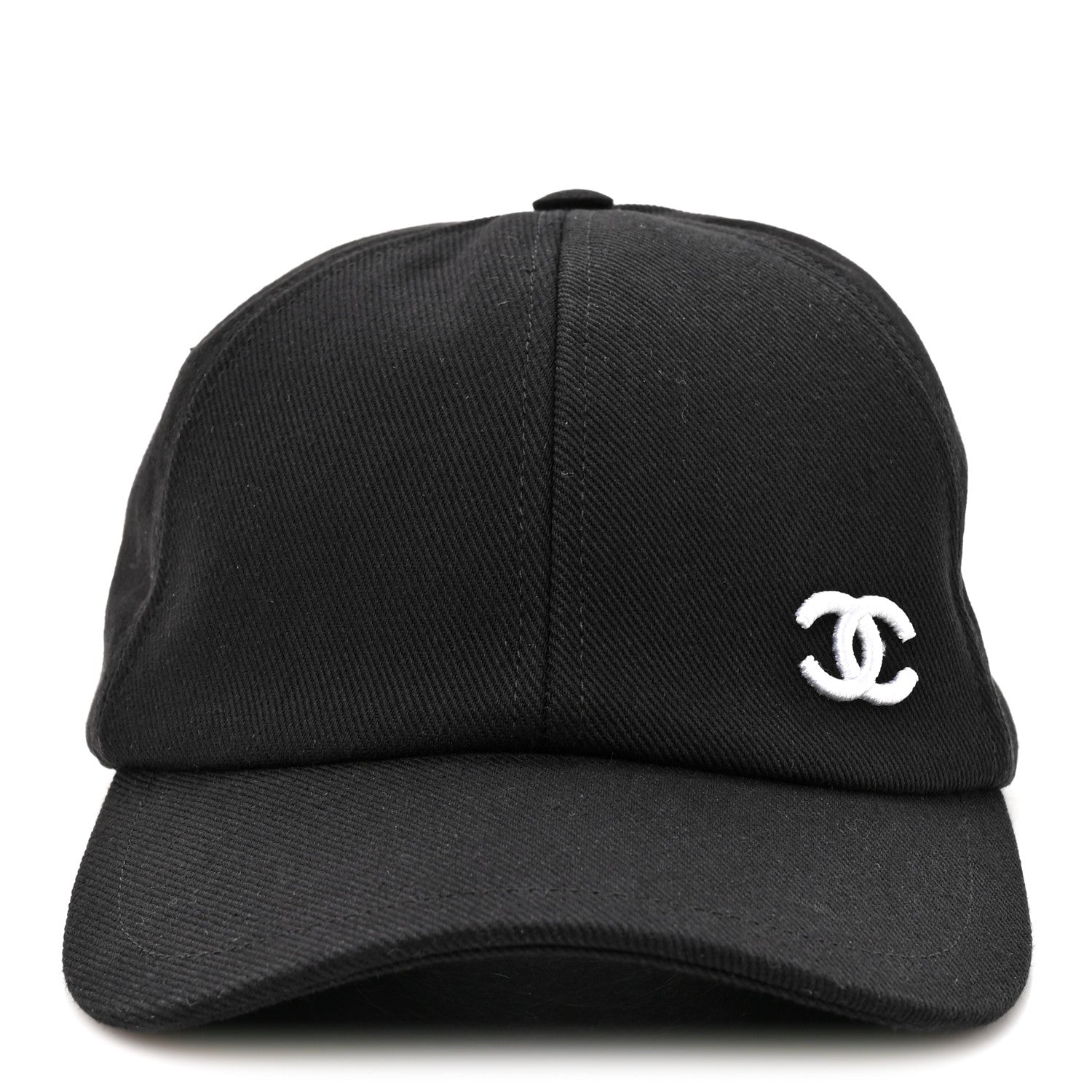 Chanel Cotton CC Cap Hat Black White 3 of 8
