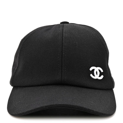 Chanel Cotton CC Cap Hat Black White 3 of 8