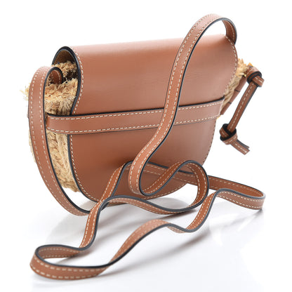 Loewe Calfskin Raffia Mini Gate Crossbody Bag Natural Tan 2 of 8