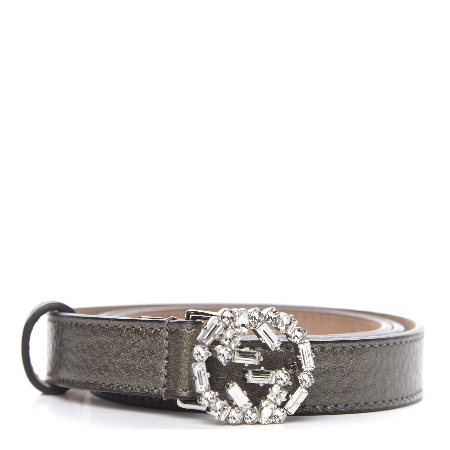 Calfskin Crystal Interlocking G Belt 80 32 Sasso