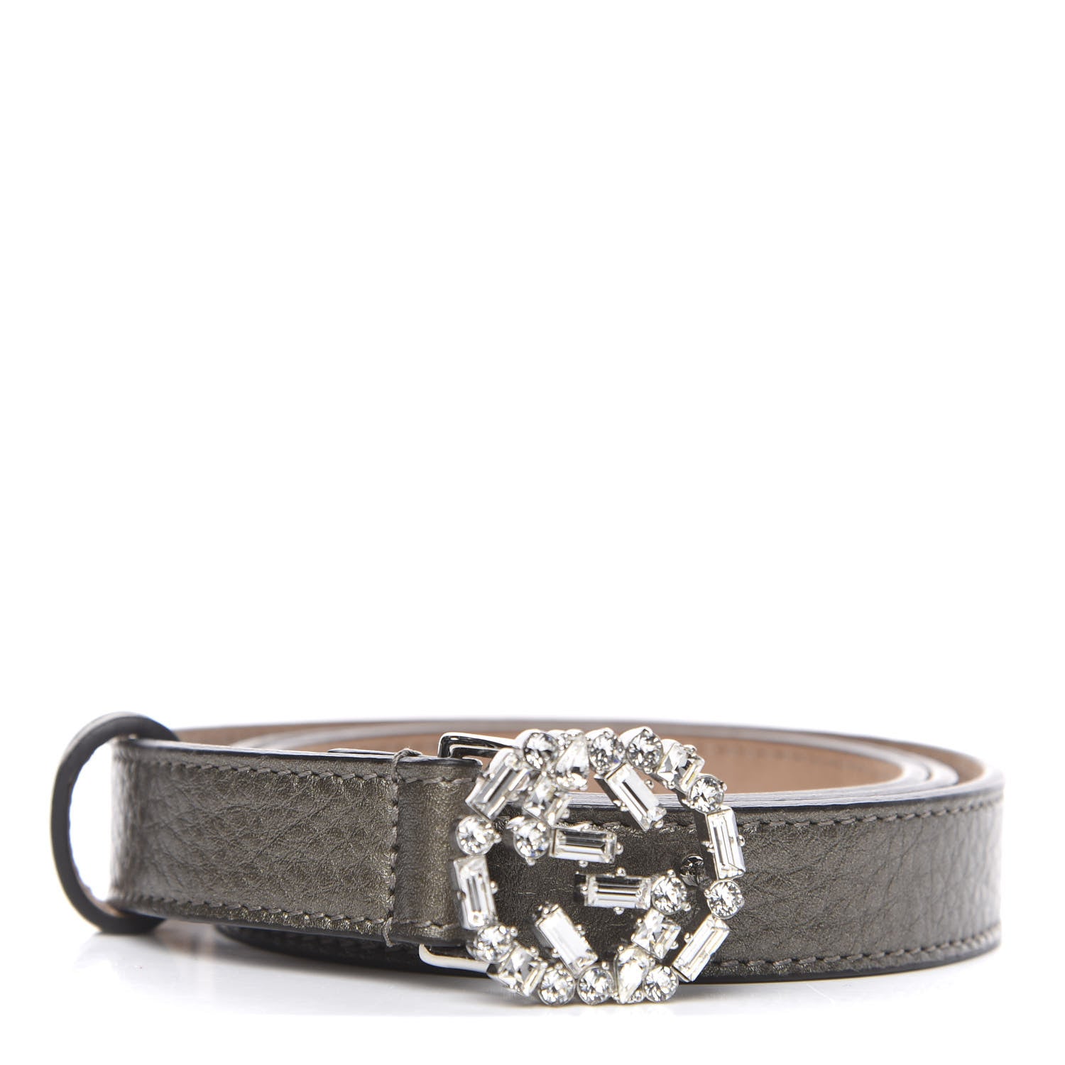 Gucci Calfskin Crystal Interlocking G Belt 80 32 Sasso 1 of 4