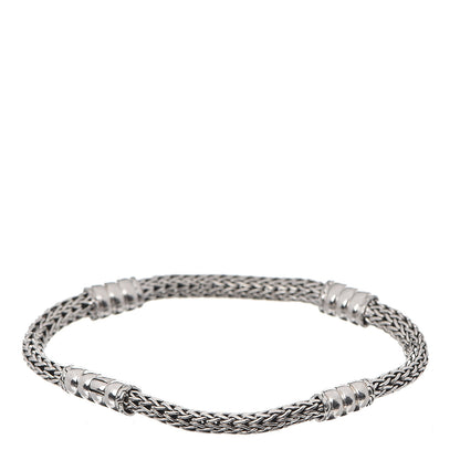 John Hardy Sterling Silver 5mm Classic Chain Station Bracelet M 2 of 4