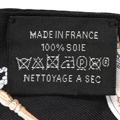 Hermes Silk Les Cles A Pois Twilly Black Beige Rose Multicolor 4 of 4