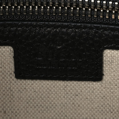 Gucci Piuma Calfskin Jumbo GG Embossed Medium Messenger Bag Black 6 of 10
