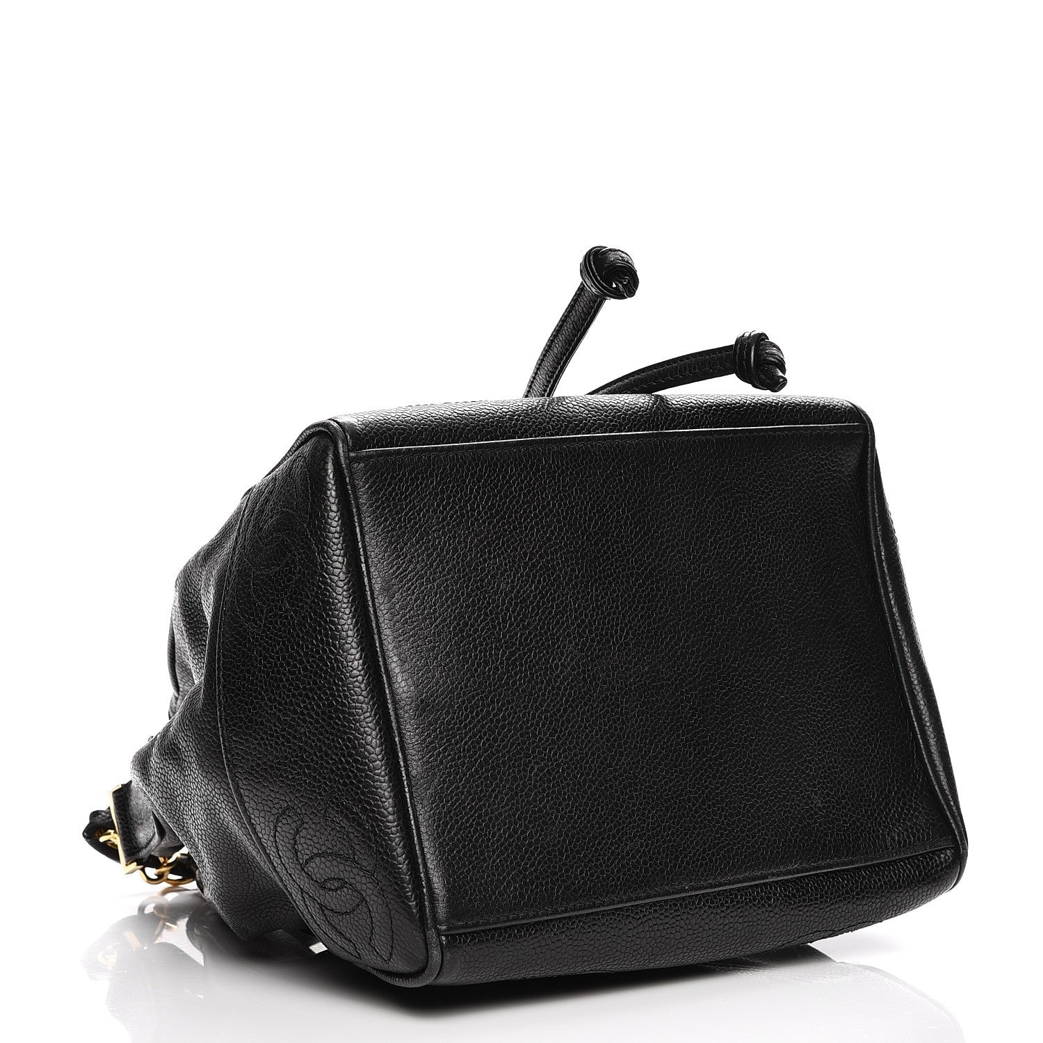 Chanel Caviar CC Drawstring Shoulder Bag Black 5 of 13