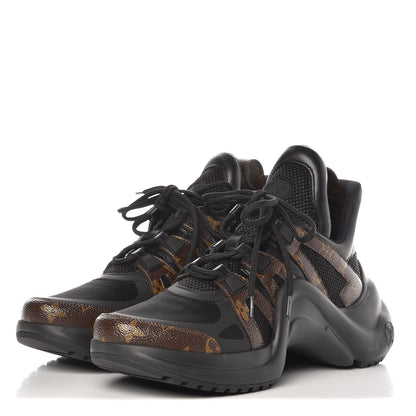 Louis Vuitton Calfskin Patent Monogram LV Archlight Sneakers 41 Black 3 of 8