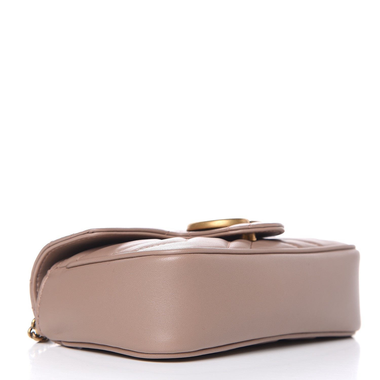 Gucci Calfskin Matelasse Super Mini GG Marmont Shoulder Bag Porcelain Rose 4 of 10