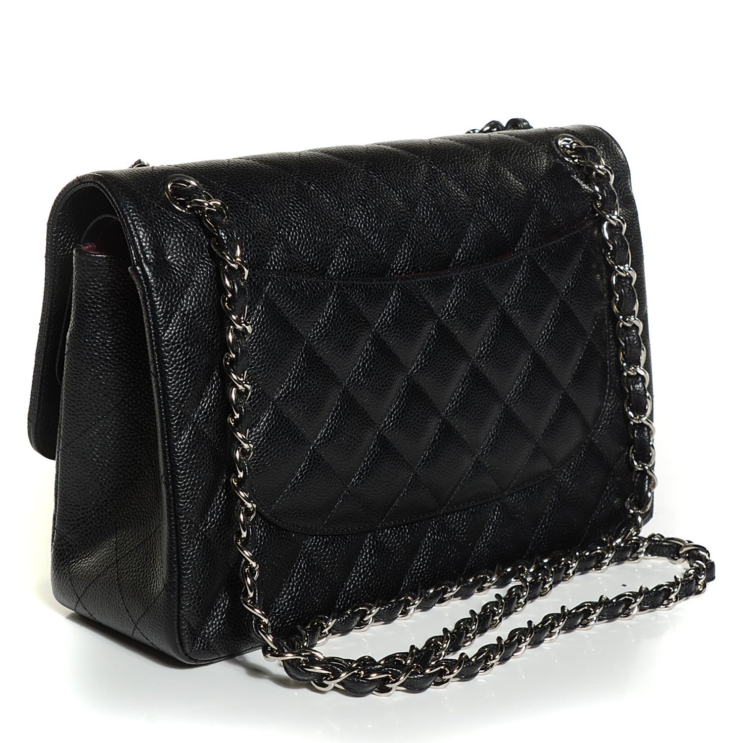 Chanel Caviar Quilted Jumbo Double Flap Black 11 of 16